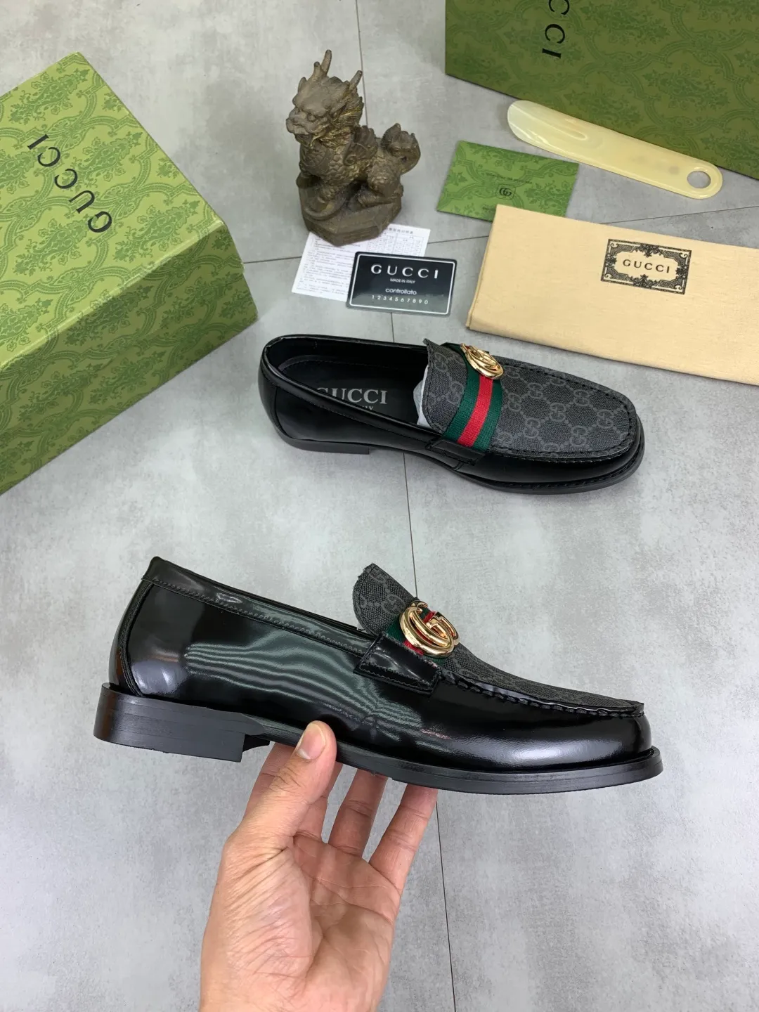 Men's men's shoes 💰P480 [New style] Water-dyed cowhide 💰💎💎💎 [Gucci] GUCCI high-end men's formal business leather shoes, original order 1:1 authentic goods! Original imported high-end open-edge beaded calfskin, original metal buckle, imported first-layer cowhide lining for feet, original outsole, men's shoe size: 38-45, 2️⃣ colors available